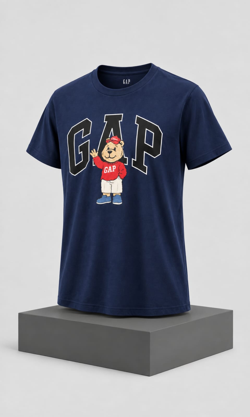 Playera GAP para Hombre Azul Marino con Oso