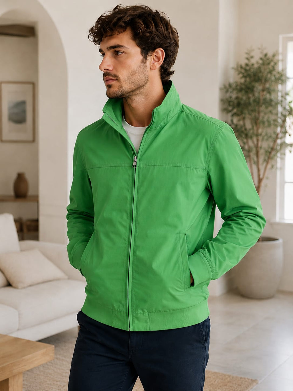 Chamarra Verde Tommy Hilfiger Para Hombre