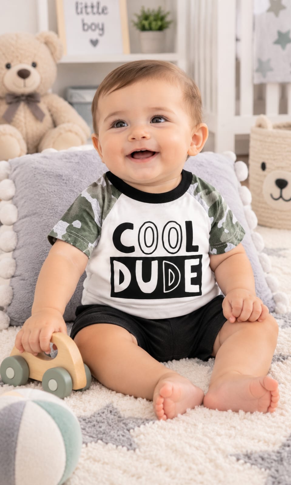 Playera First Impressions de Manga Corta para Niño 3 a 6 Meses