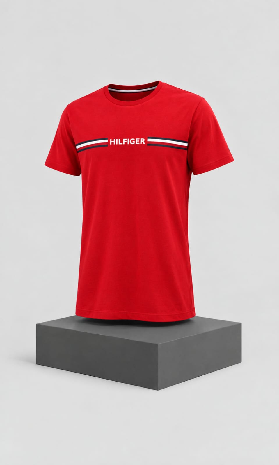 Playera para Hombre Roja de Cuello Redondo Tommy Hilfiger