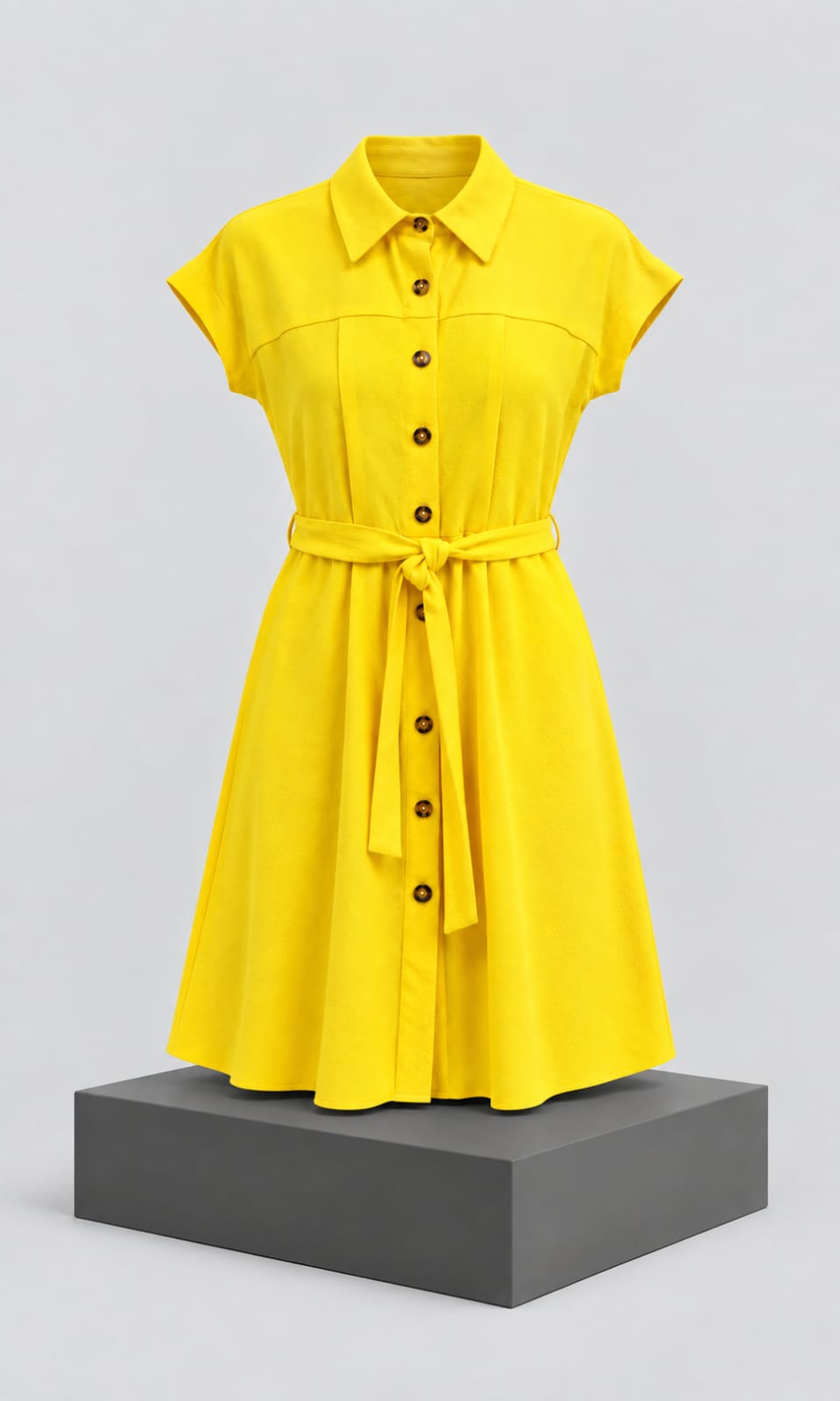 Vestido Calvin Klein para Mujer Amarillo con Bolsillos