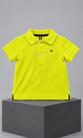 Playera Tommy Hilfiger para bebé 3-6 meses color amarillo neón