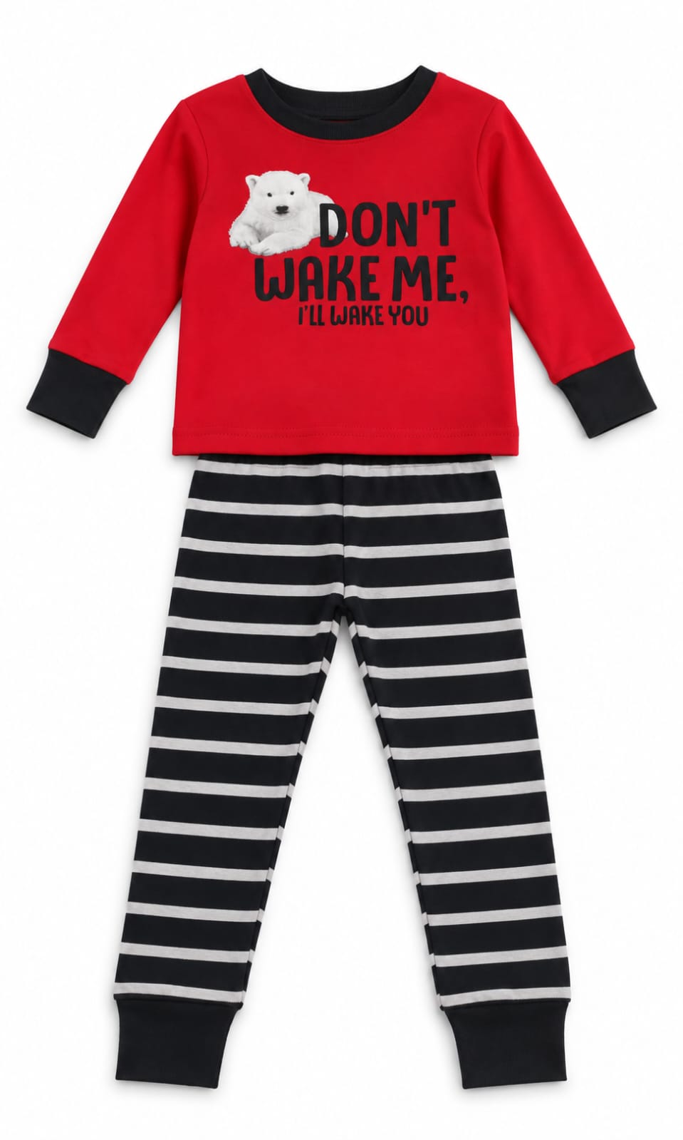 Set de 2 Pijamas para Bebé Carters de 12 Meses en Gris, Negro y Rojo