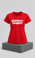 Playera para Mujer LEVI'S Roja con Cuello Redondo