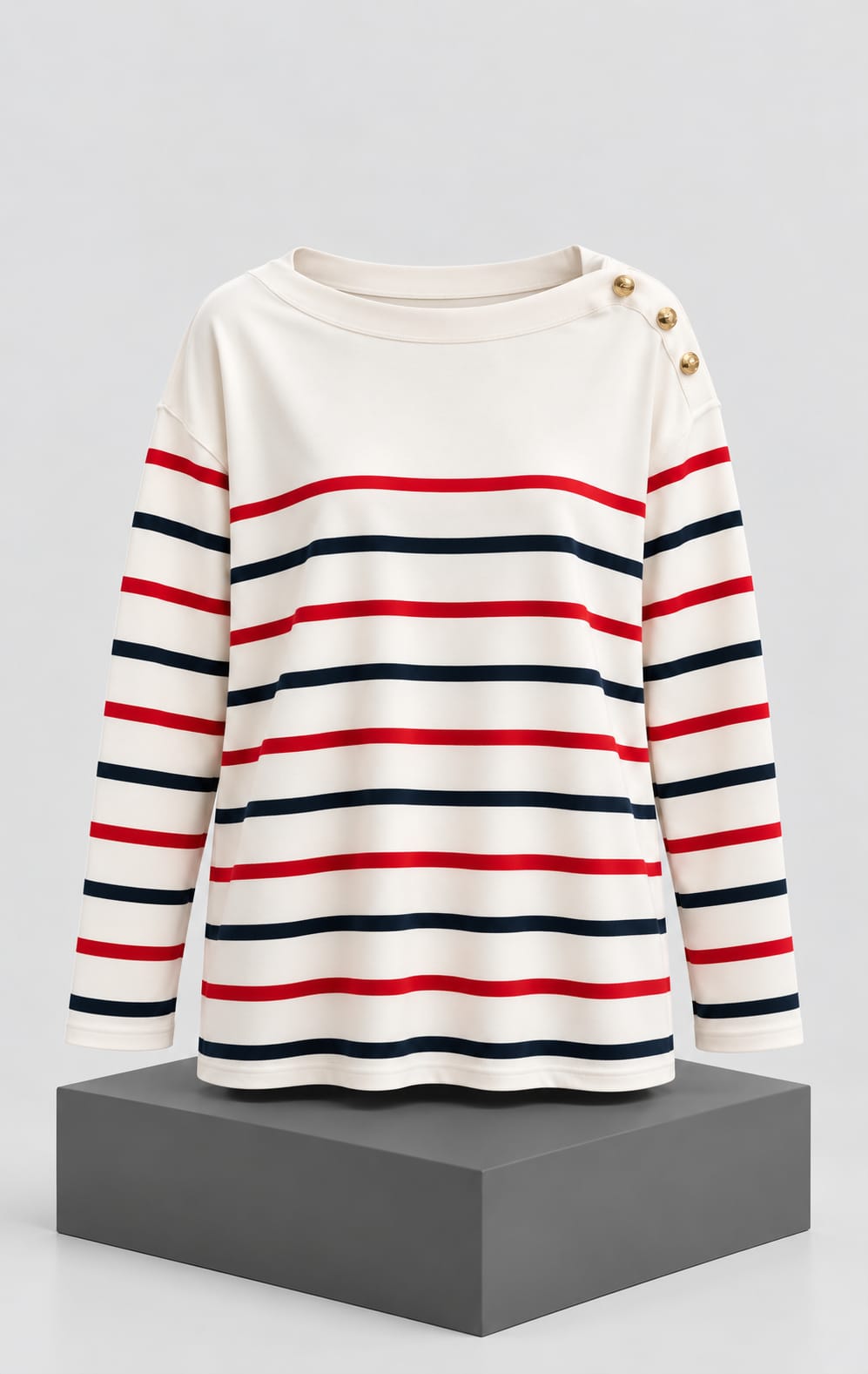 Blusa para Mujer Blanca a Rayas Manga Larga Tommy Hilfiger