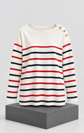Blusa para Mujer Blanca a Rayas Manga Larga Tommy Hilfiger
