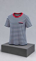 Playera de Hombre a Rayas Azul Marino y Blanco Tommy Hilfiger