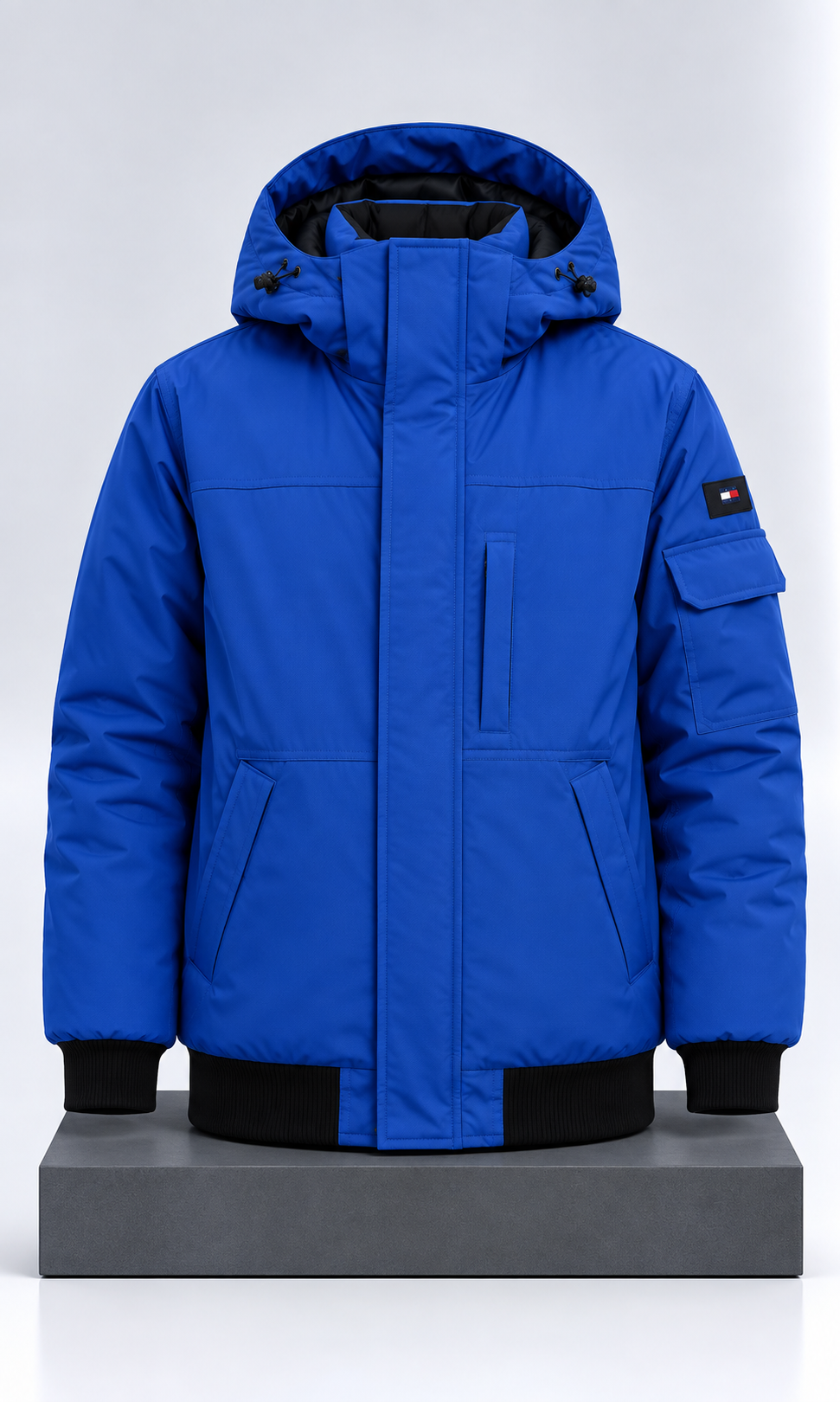Chamarra para Hombre Azul con Capucha