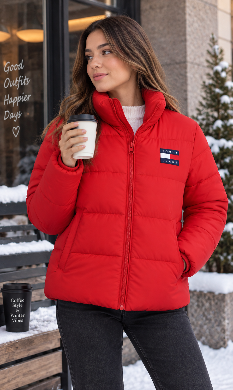 Chamarra Tommy Hilfiger para Mujer Roja