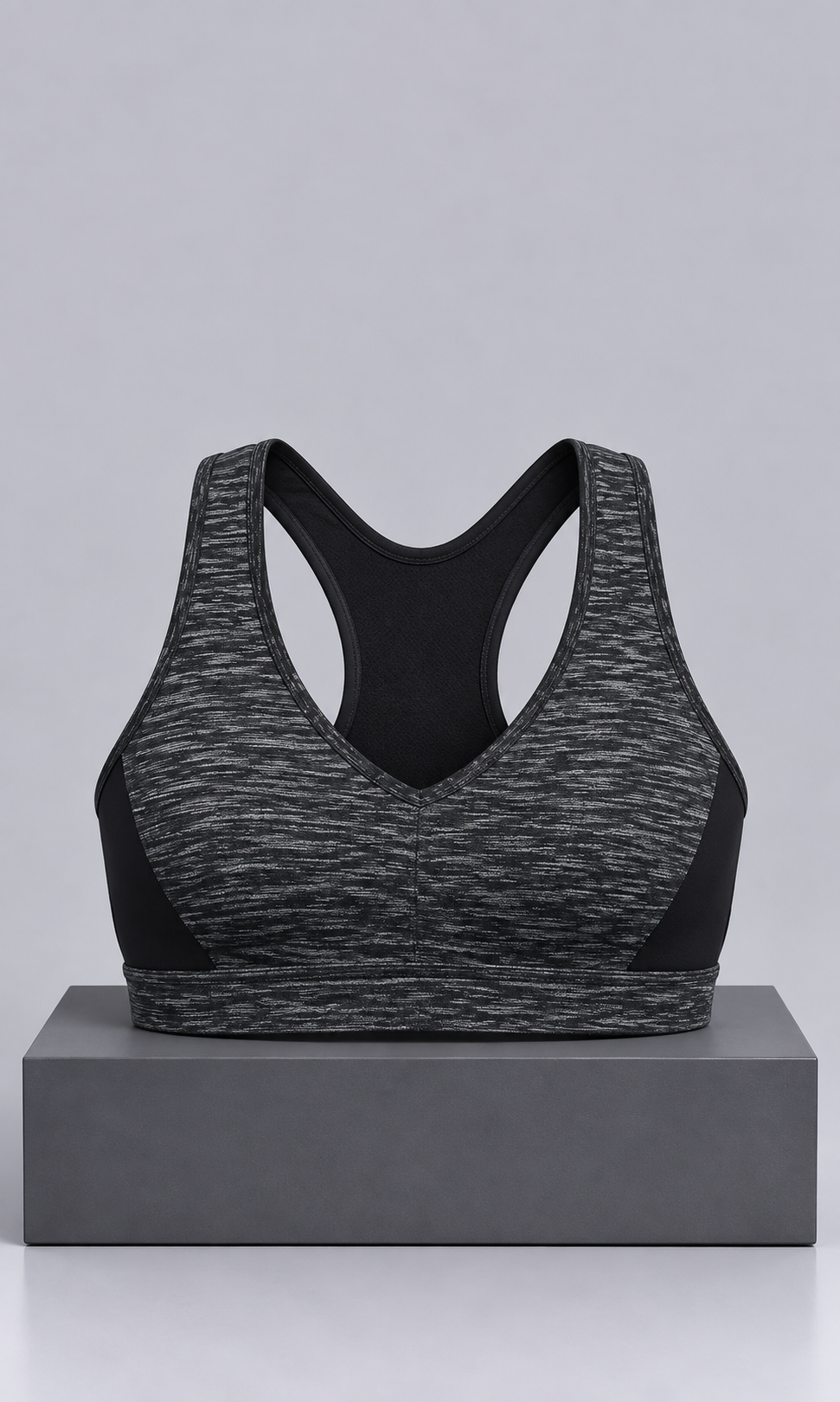 Bra Deportivo Victoria’s Secret Negro Jaspeado Talla M