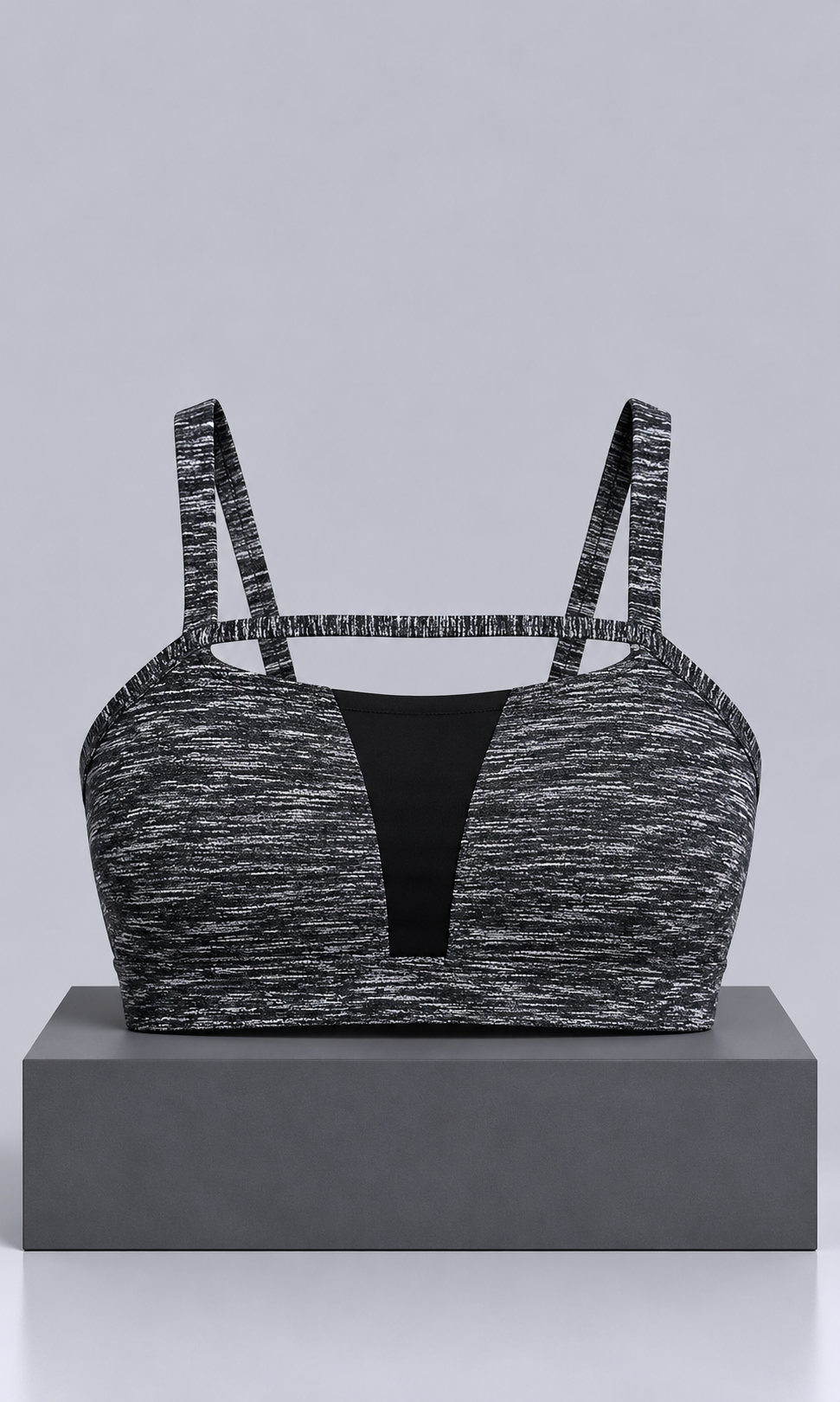 Bra Deportivo Victoria’s Secret Negro Jaspeado Talla M
