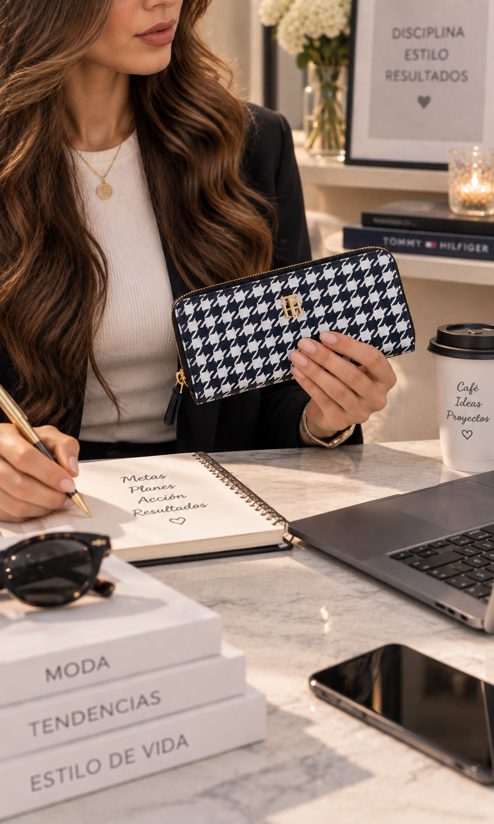 Cartera Amplia y Elegante para Mujer Color Azul
