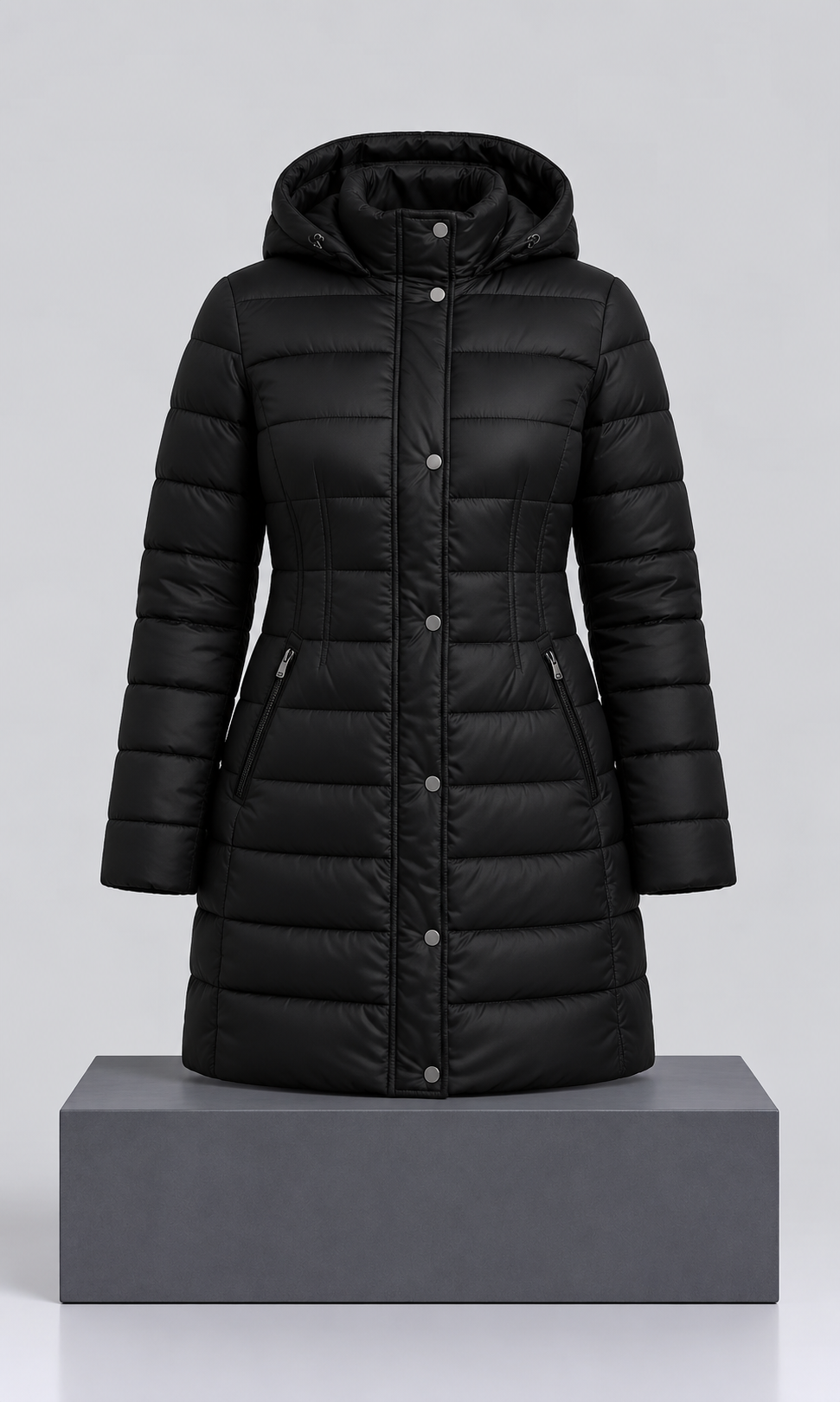 Chamarra Larga Guess para Mujer Negra