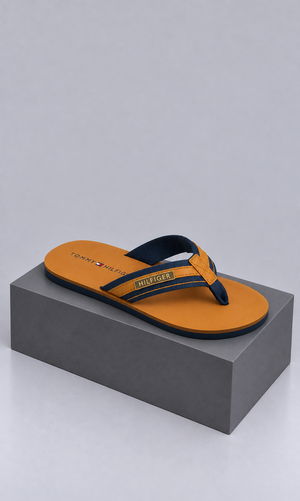 Sandalias para Hombre Café y Azul Marino Estilo Pata de Gallo