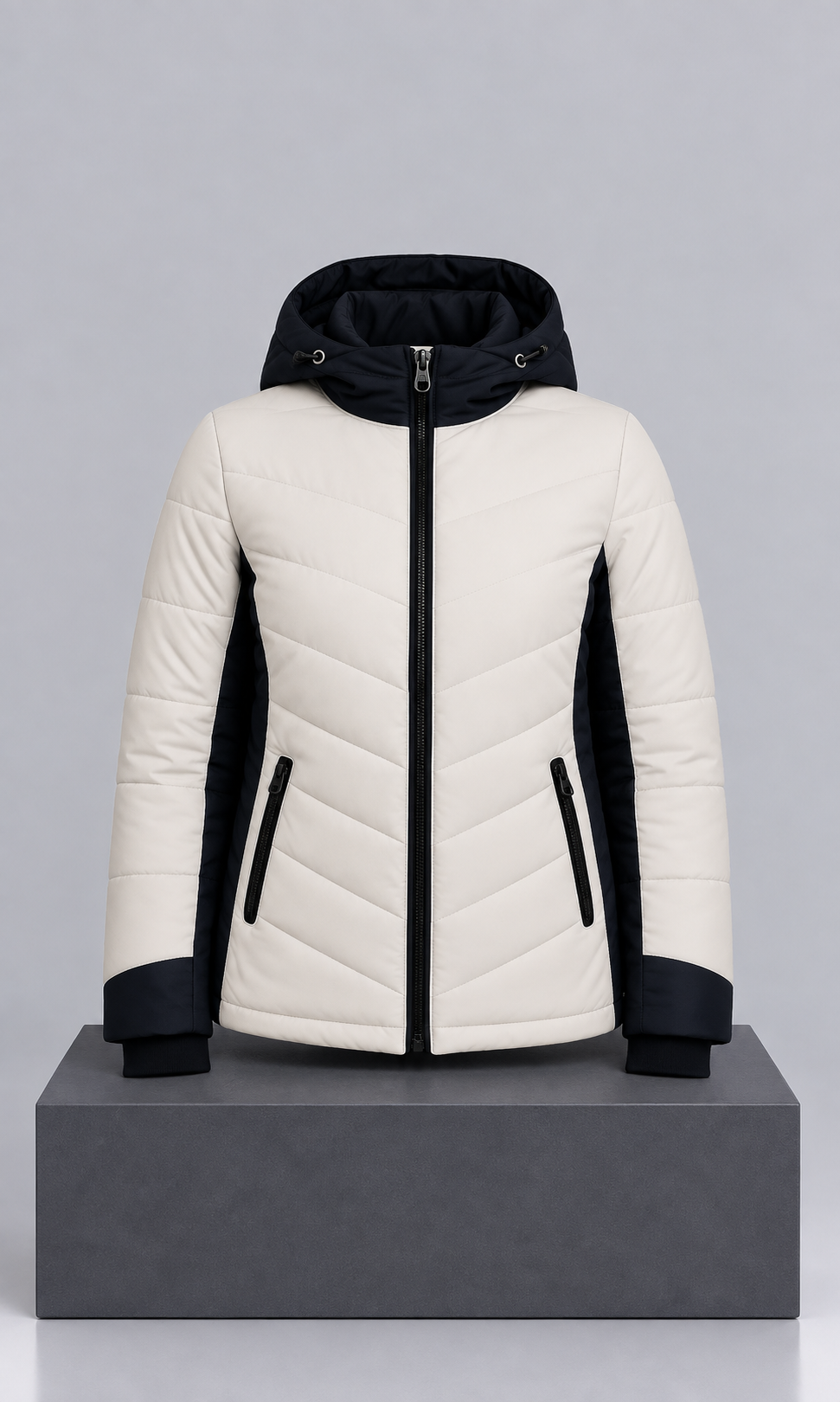 Chamarra Michael Kors Blanca y Negra para Mujer