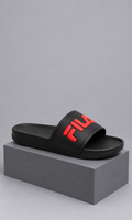 Sandalias Fila Negras con Rojo