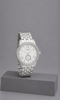 Reloj Guess U0573L1 para Dama Plateado con Pedrería 38.5 mm