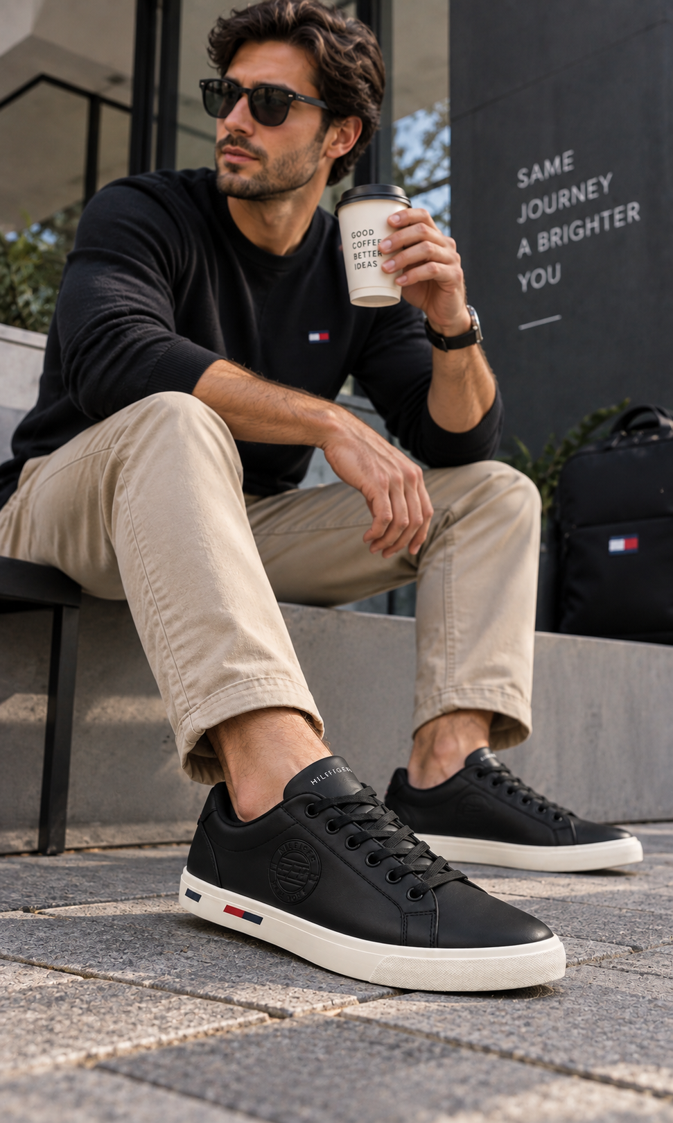 Tenis Tommy Hilfiger para Hombre Azul Marino Elegantes y Versátiles