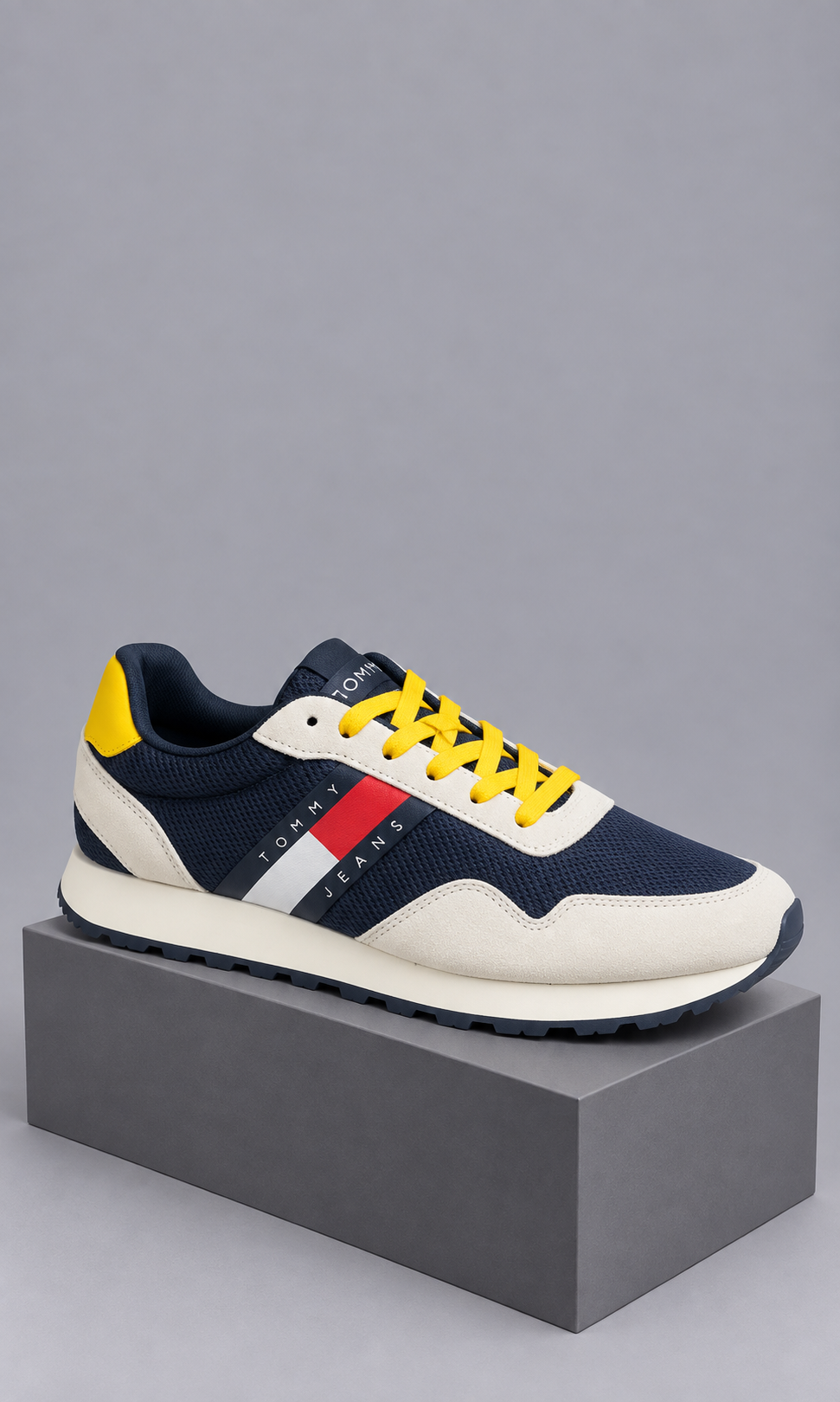 Tenis para Hombre Azul Marino, Blanco y Amarillo Casual Sport