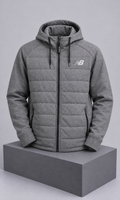 Chamarra New Balance Gris para Hombre Casual y Versátil