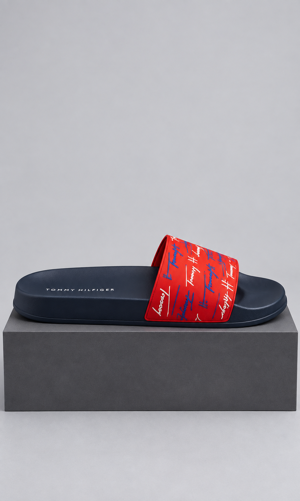 Sandalias Unisex Azul Marino y Rojo Cómodas para Uso Diario