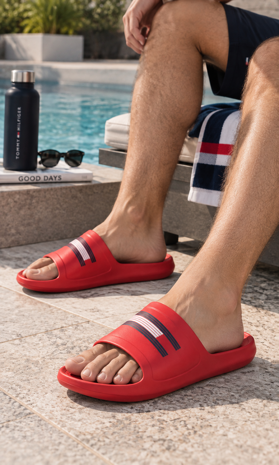Sandalias para Hombre Rojas Cómodas y Modernas