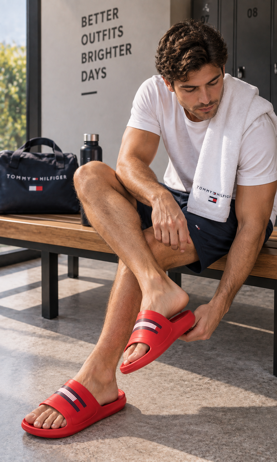 Sandalias para Hombre Rojas Cómodas y Modernas