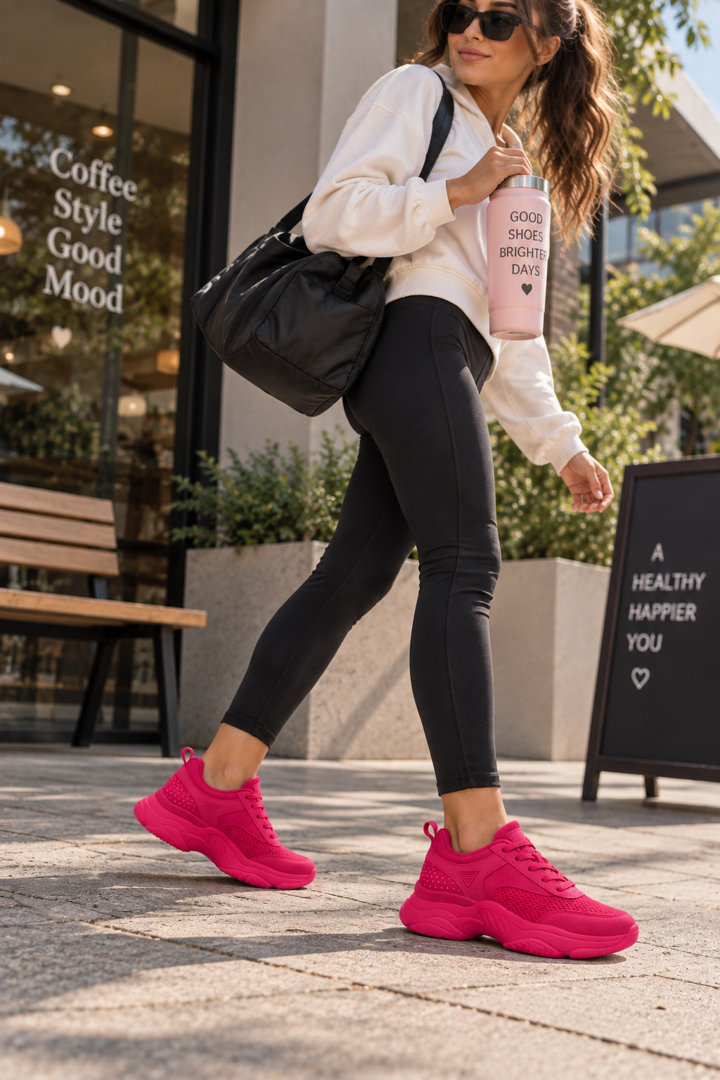 Tenis Guess Rosas para Mujer GFKNITS Casuales y Urbanos