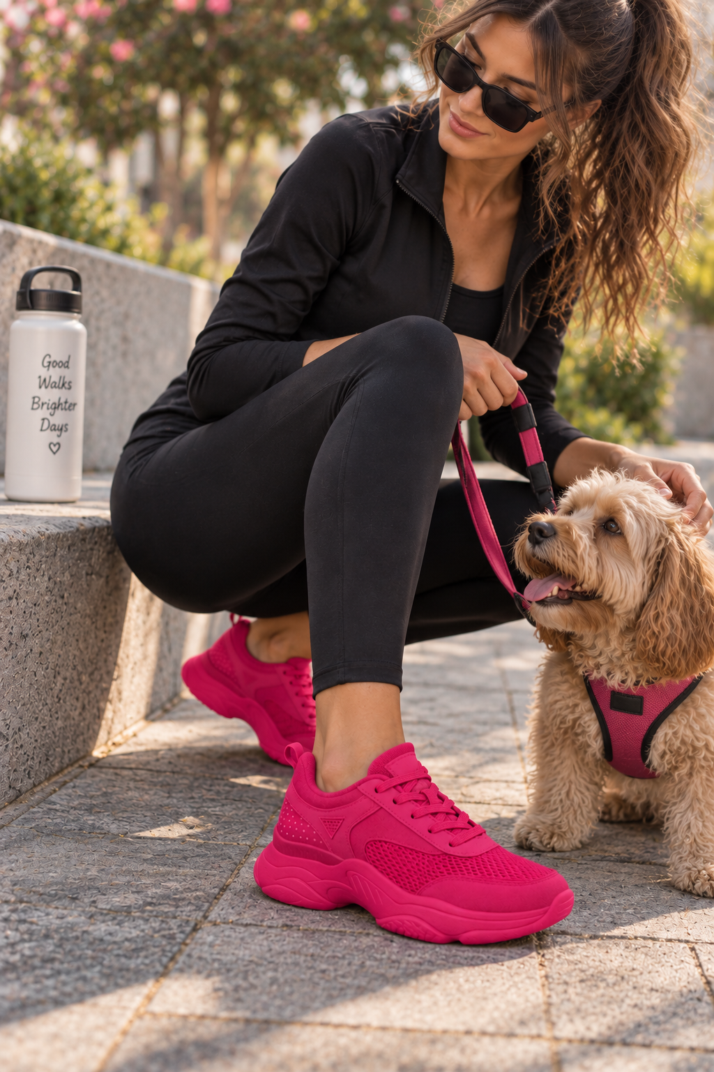Tenis Guess Rosas para Mujer GFKNITS Casuales y Urbanos