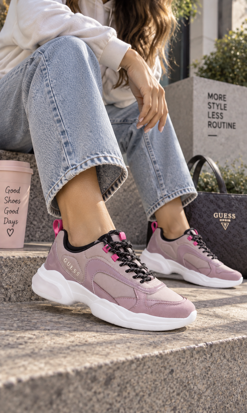 Tenis Guess Grises para Mujer GFLATCH Casuales y Urbanos