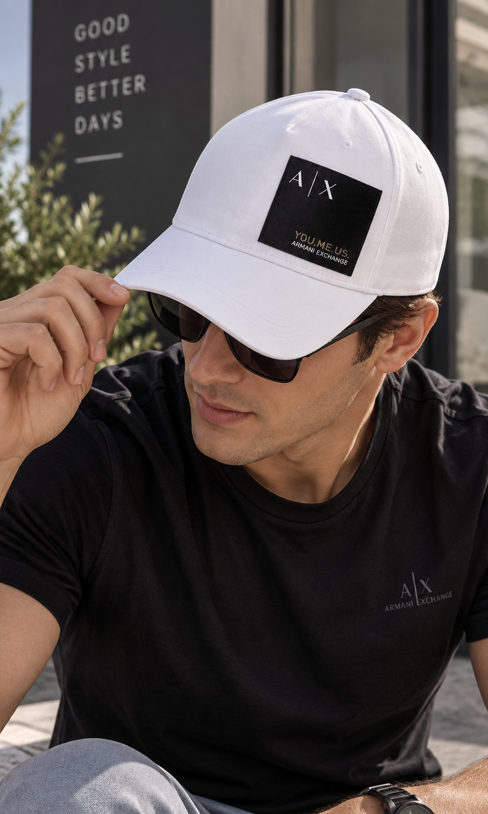 Gorra Armani Exchange Blanca para Hombre de Algodón
