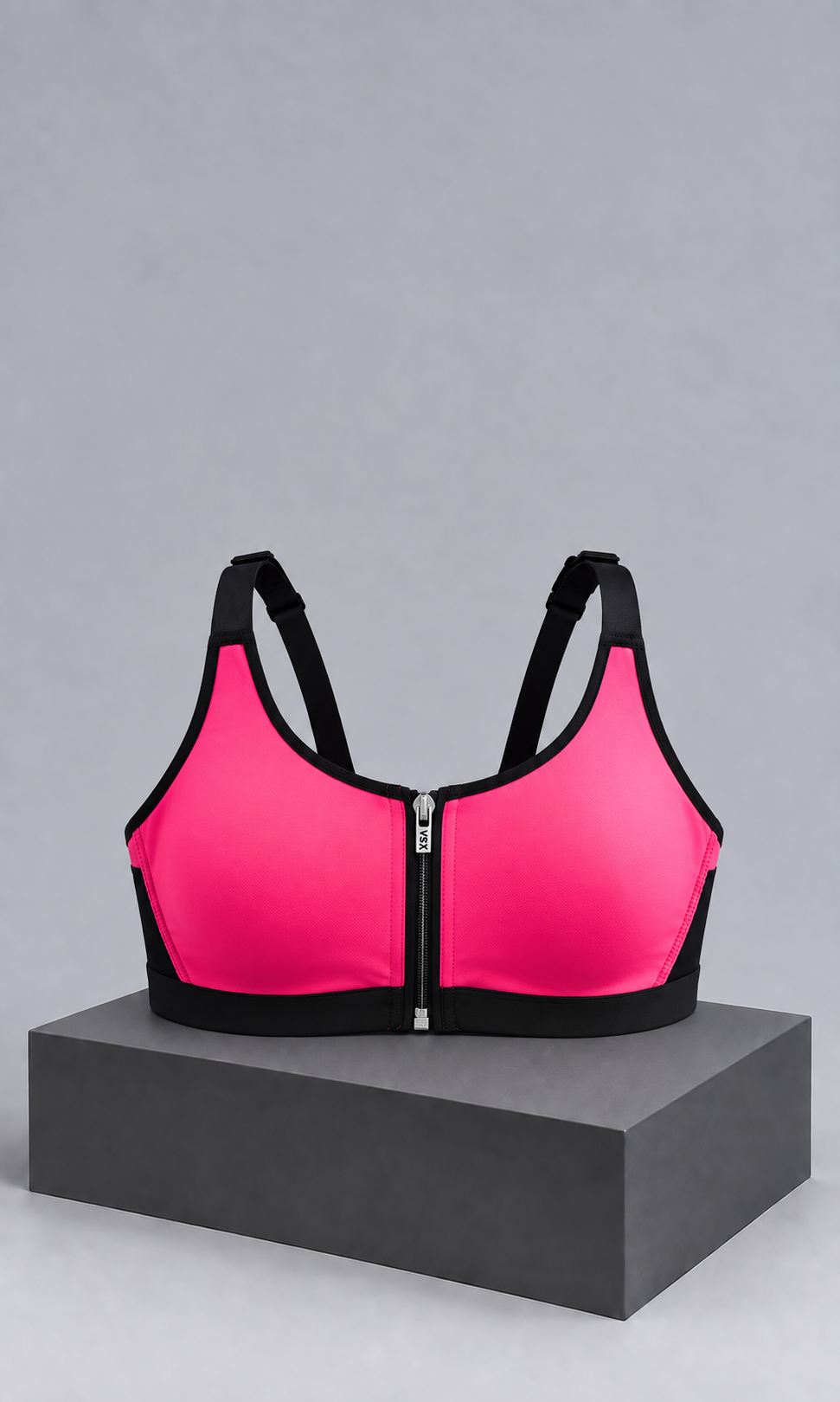 Bra Deportivo Victoria’s Secret VSX Sport Rosa y Negro con Cierre