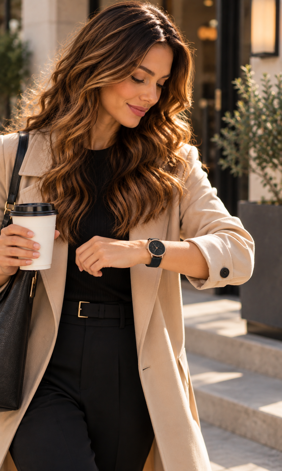 Reloj Nine West NW/2920RGBK Negro y Oro Rosado