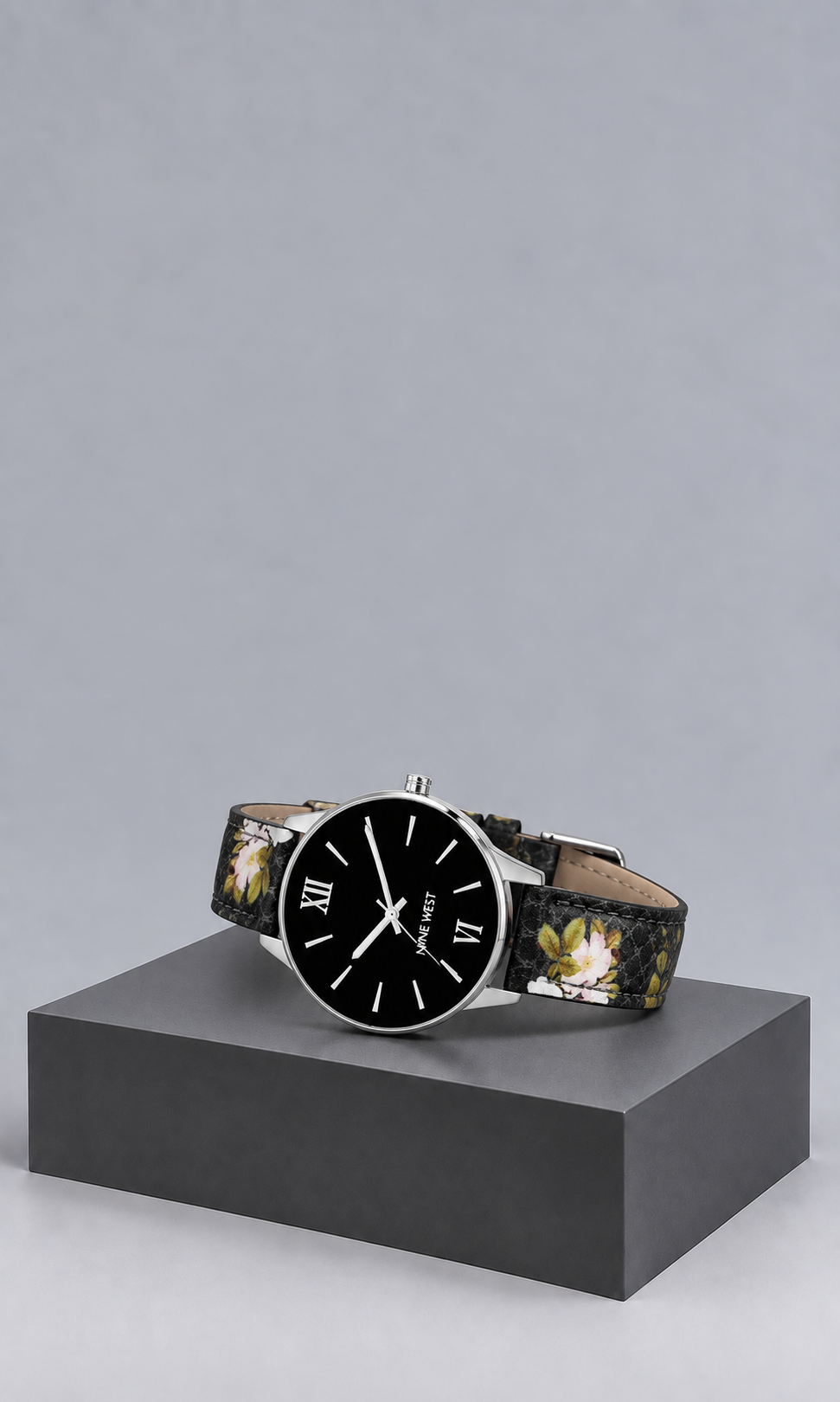 Reloj Nine West NW/2821FLBK Negro con Diseño Flora
