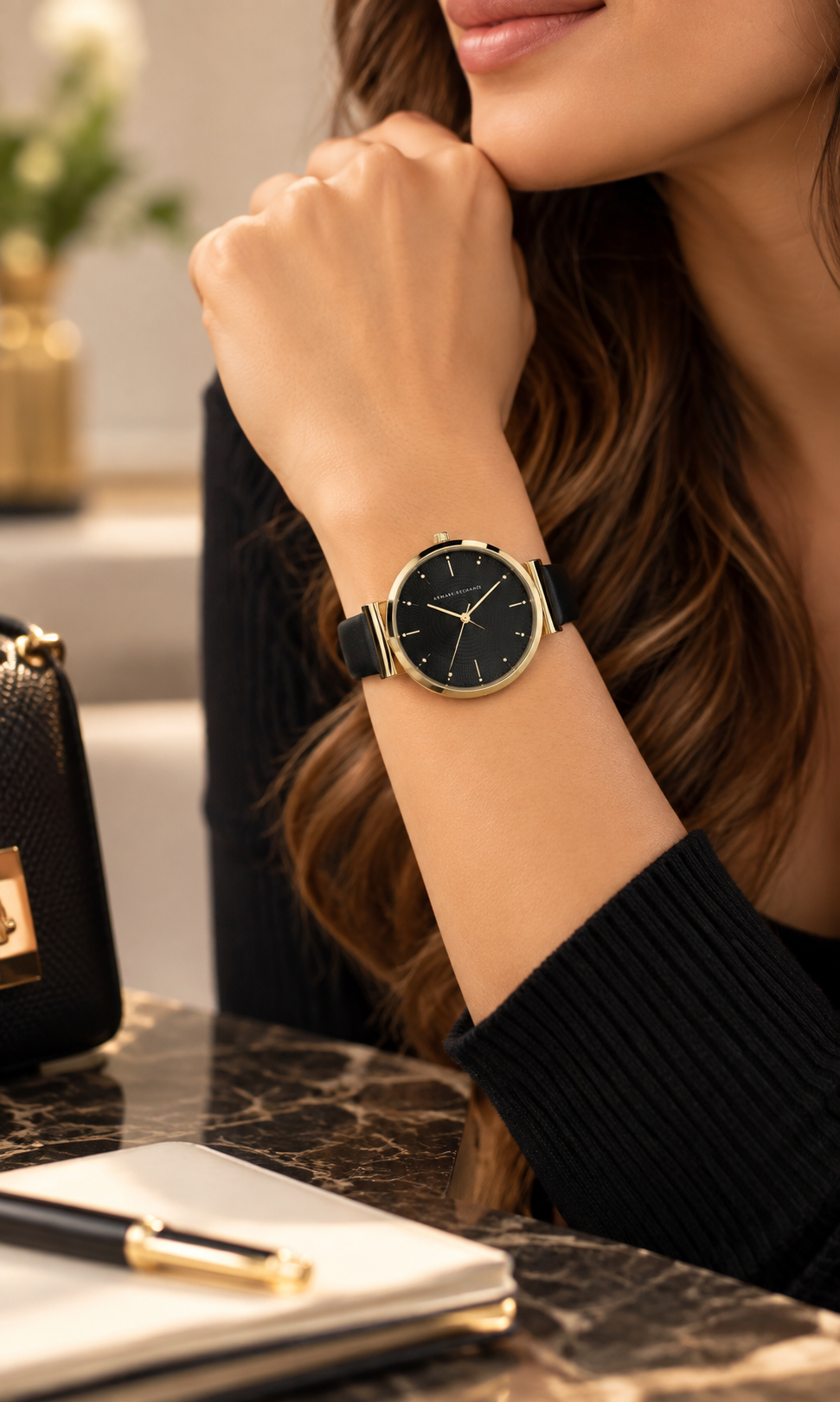 Reloj Armani Exchange AX5903 para Dama Negro y Dorado