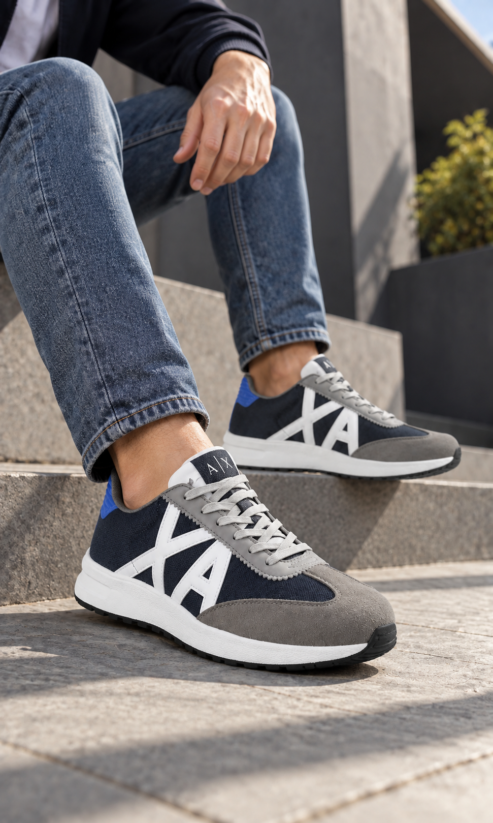 Tenis Armani Exchange XUX071 Gris
