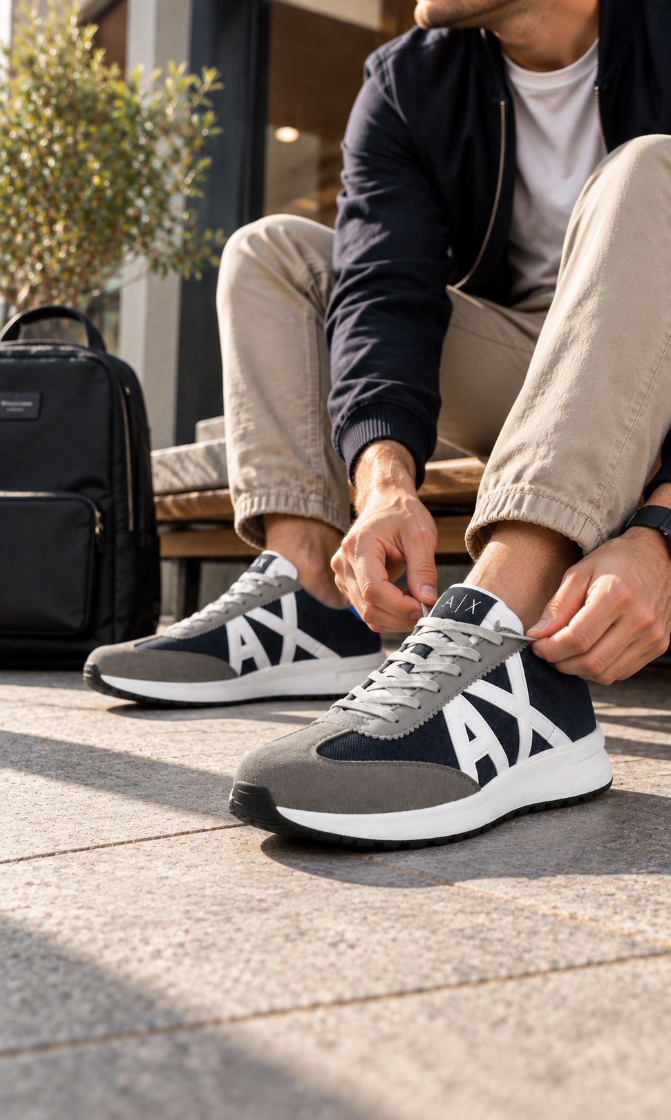 Tenis Armani Exchange XUX071 Gris