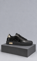 Tenis Armani Exchange XDX079 para Dama Negro y Dorado