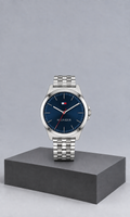 Reloj Tommy Hilfiger Barclay 1791713 para Caballero Plateado y Azul