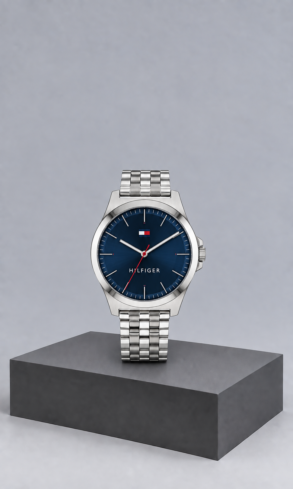Reloj Tommy Hilfiger Barclay 1791713 para Caballero Plateado y Azul