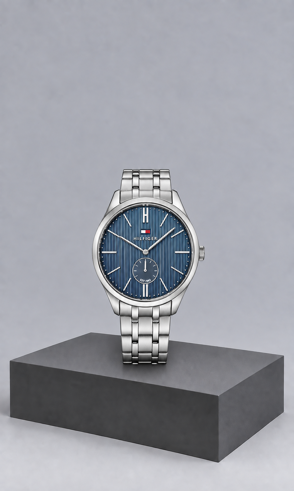 Reloj Tommy Hilfiger 1791171 para Caballero Plateado y Azul