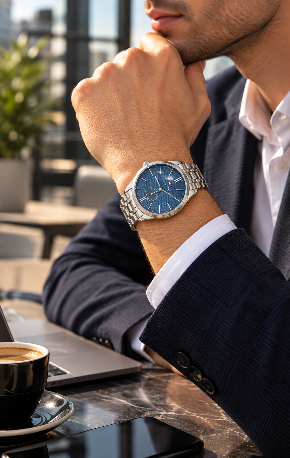 Reloj Tommy Hilfiger 1791171 para Caballero Plateado y Azul