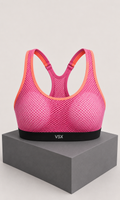 Bra Deportivo Victoria’s Secret VSX Sport 32DD Rosa con Blanco, Negro y Naranja