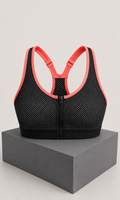 Bra Deportivo Victoria’s Secret VSX Sport 32DD Negro con Naranja y Cierre