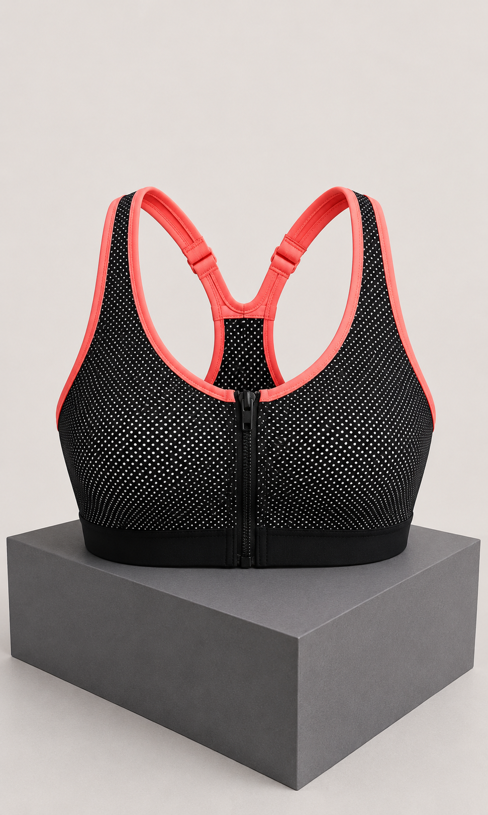 Bra Deportivo Victoria’s Secret VSX Sport 32DD Negro con Naranja y Cierre