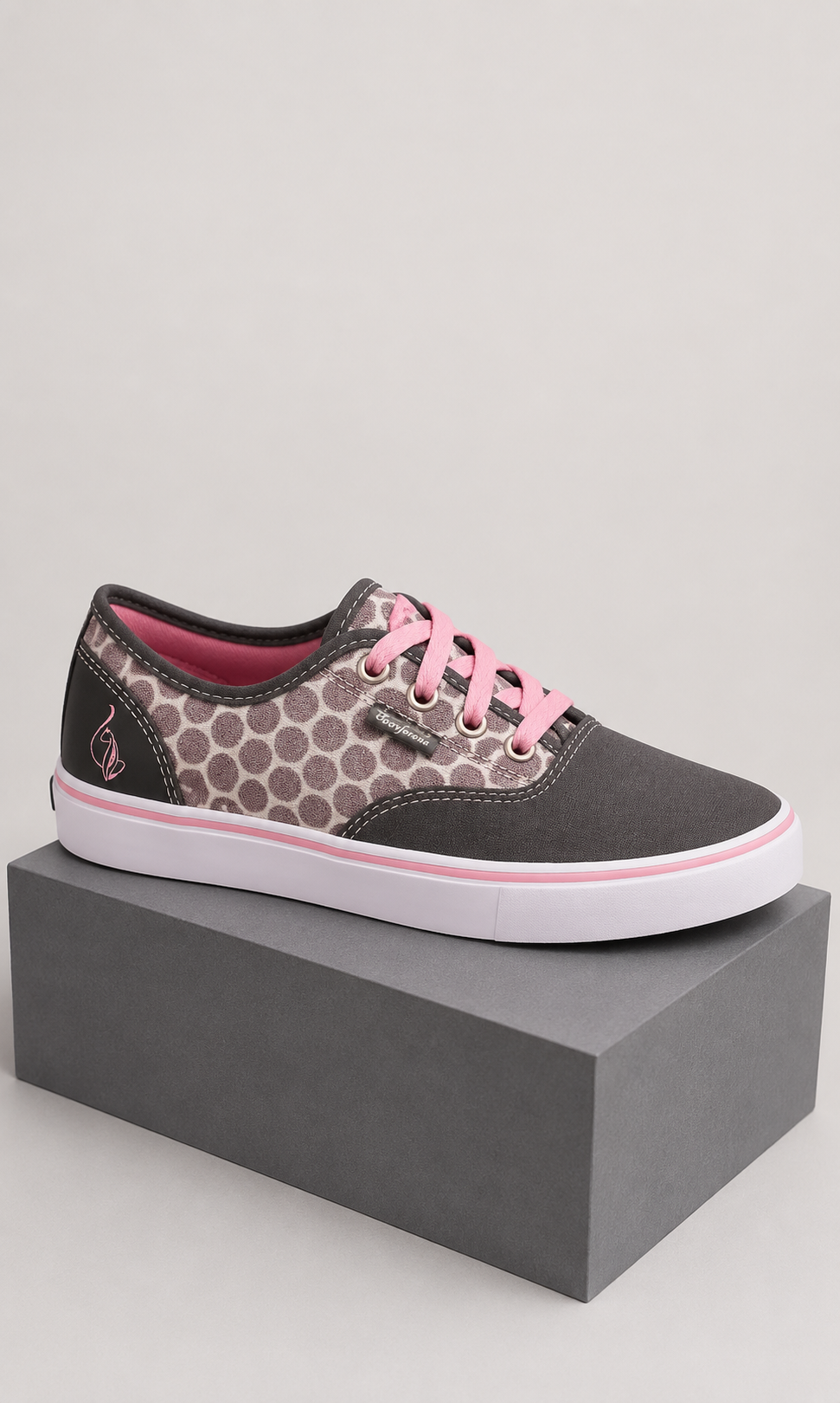 Tenis Baby Phat Porter BP Chambray para Niña Rosa con Gris