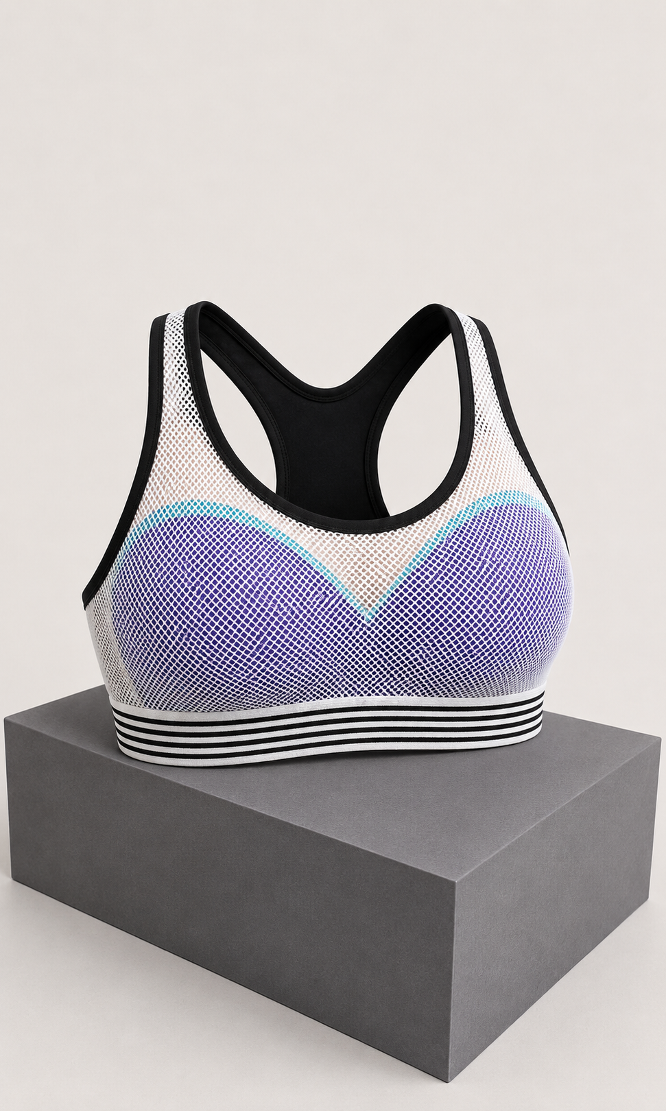 Bra Deportivo Victoria’s Secret VSX Sport 32D Morado con Malla Blanca