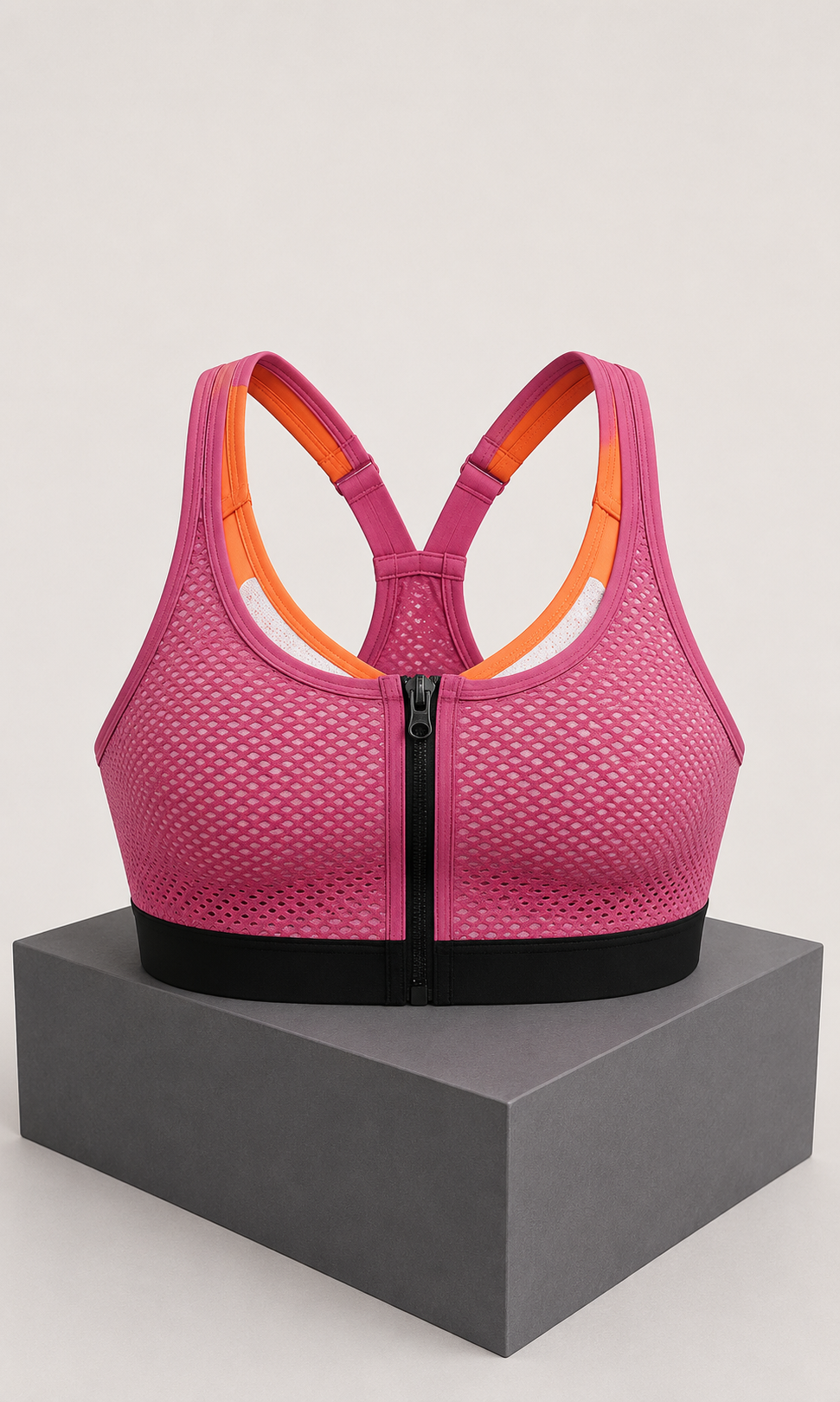 Bra Deportivo Victoria’s Secret VSX Sport 32DD Rosa con Naranja y Cierre