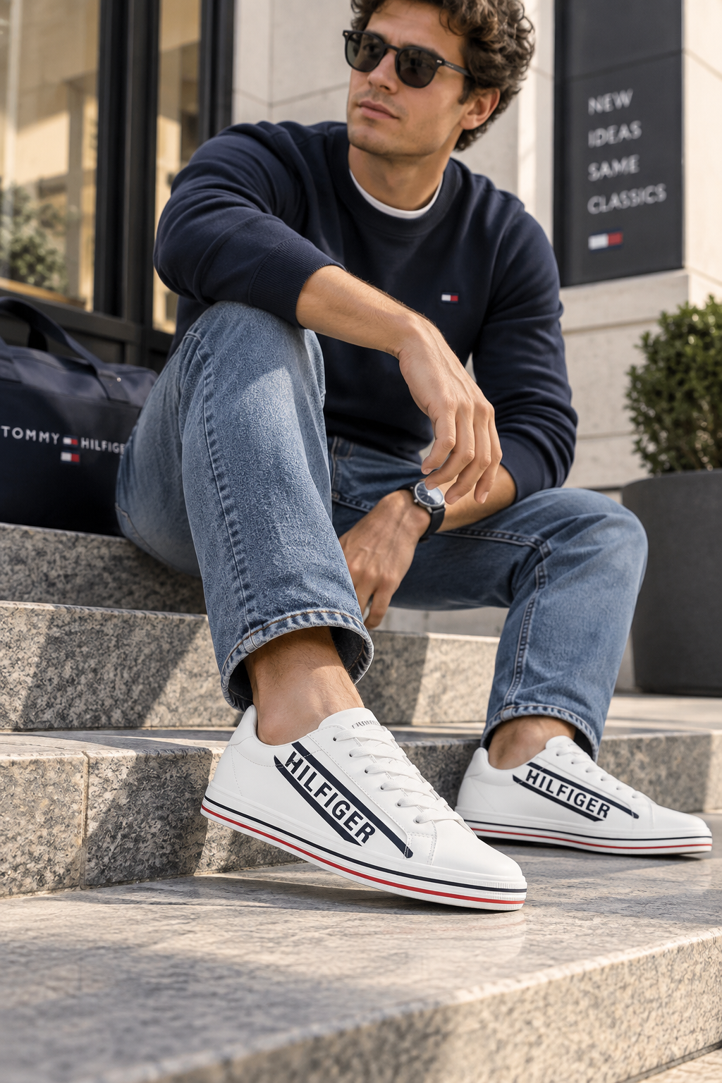 Tenis Casual para Hombre Blancos de Piel