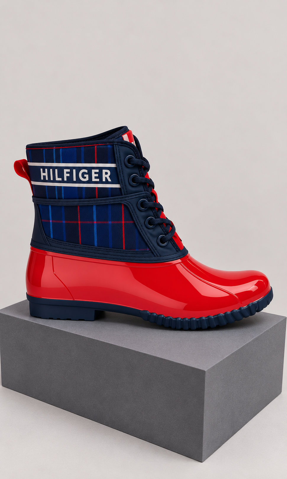 Botas de Lluvia para Mujer Rojas con Interior de Peluche
